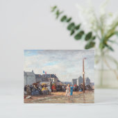 Eugene Boudin - Badtijd in Trouville Briefkaart (Staand voorkant)