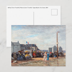 Eugene Boudin - Badtijd in Trouville Briefkaart