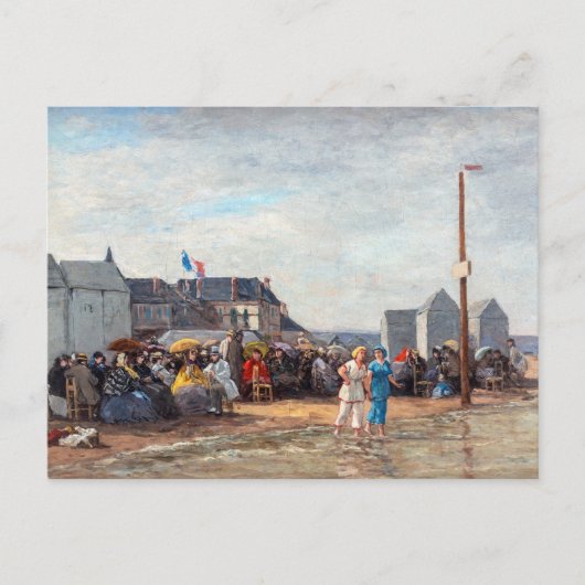 Eugene Boudin - Badtijd in Trouville Briefkaart (Voorkant)