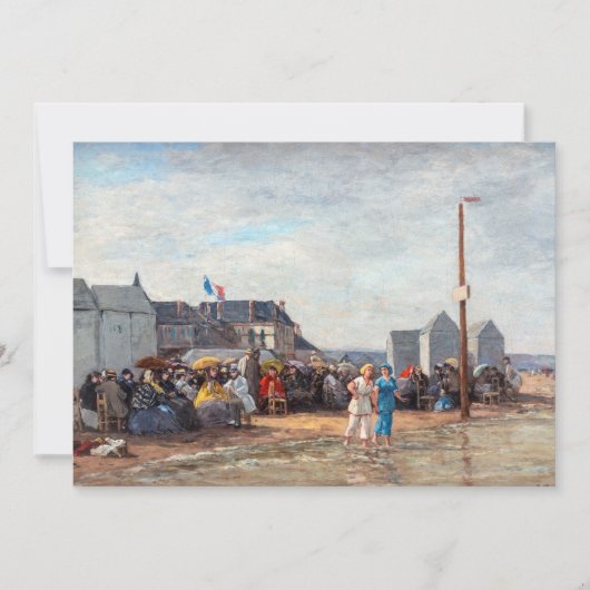 Eugene Boudin - Badtijd in Trouville Kaart (Voorkant)