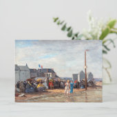 Eugene Boudin - Badtijd in Trouville Kaart (Staand voorkant)