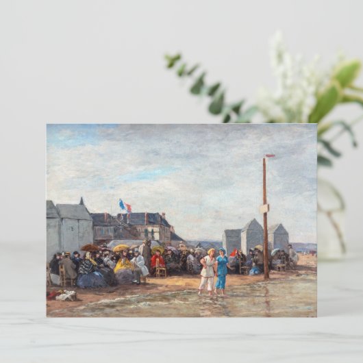 Eugene Boudin - Badtijd in Trouville Kaart (Staand voorkant)
