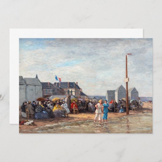 Eugene Boudin - Badtijd in Trouville Kaart (Voorkant / Achterkant)