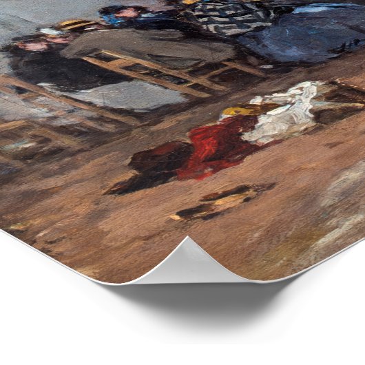 Eugene Boudin - Badtijd in Trouville Poster (Hoek)