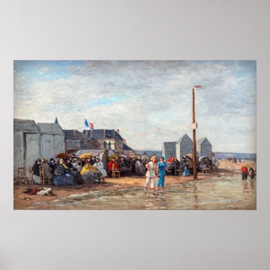 Eugene Boudin - Badtijd in Trouville Poster (Voorkant)