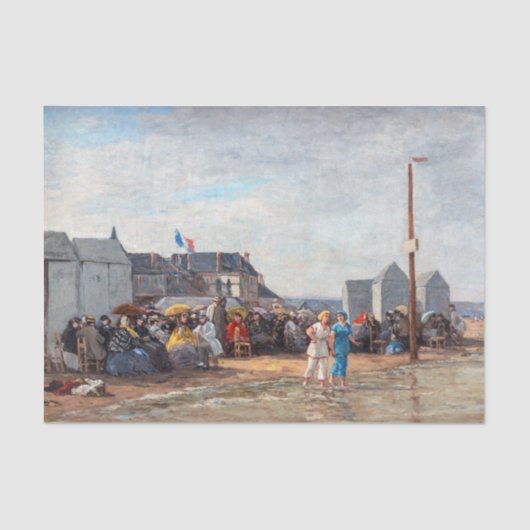 Eugene Boudin - Badtijd in Trouville Tissuepapier (Voorkant)