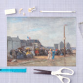 Eugene Boudin - Badtijd in Trouville Tissuepapier (Craft)