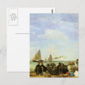 Eugene Boudin Beach in Trouville Briefkaart (Voorkant / Achterkant)