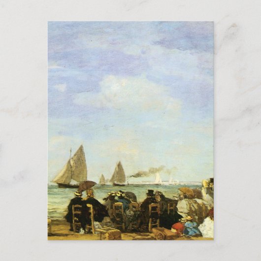 Eugene Boudin Beach in Trouville Briefkaart (Voorkant)