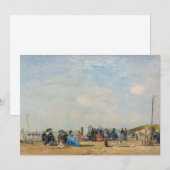 Eugene Boudin - Bijeenkomst op het strand Bedankkaart (Voorkant / Achterkant)