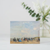 Eugene Boudin - Bijeenkomst op het strand Briefkaart (Staand voorkant)