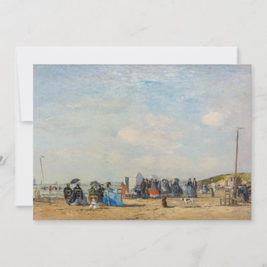 Eugene Boudin - Bijeenkomst op het strand Kaart (Voorkant)