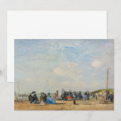 Eugene Boudin - Bijeenkomst op het strand Kaart (Voorkant / Achterkant)