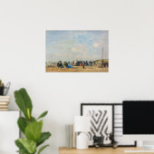 Eugene Boudin - Bijeenkomst op het strand Poster (Thuiskantoor)