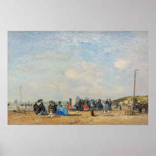 Eugene Boudin - Bijeenkomst op het strand Poster