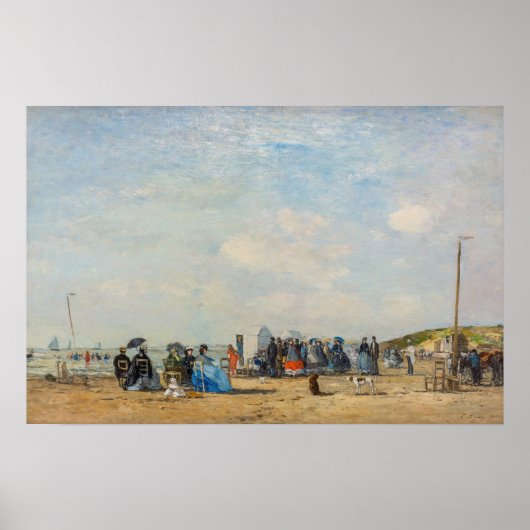 Eugene Boudin - Bijeenkomst op het strand Poster (Voorkant)