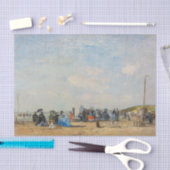 Eugene Boudin - Bijeenkomst op het strand Tissuepapier (Craft)