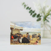 Eugene Boudin: Een strandtafereel Briefkaart (Staand voorkant)