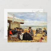 Eugene Boudin: Een strandtafereel Briefkaart (Voorkant / Achterkant)