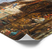 Eugene Boudin - Feest in de haven van Honfleur Poster (Hoek)