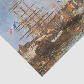 Eugene Boudin - Festival in de haven van Honfleur Tissuepapier (Detail)