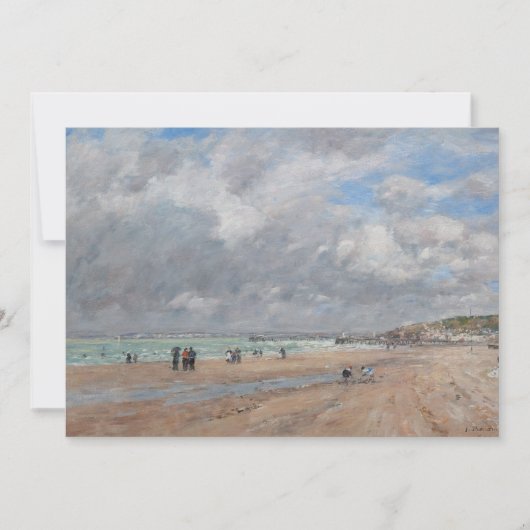 Eugene Boudin - Het strand bij Deauville Bedankkaart (Voorkant)