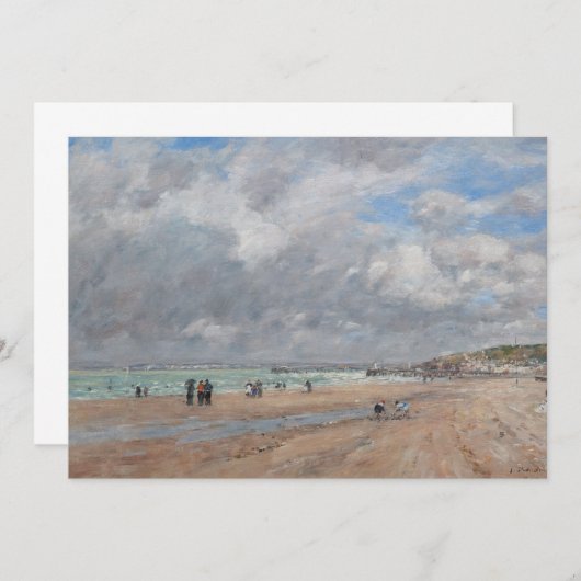 Eugene Boudin - Het strand van Deauville Bedankkaart (Voorkant / Achterkant)