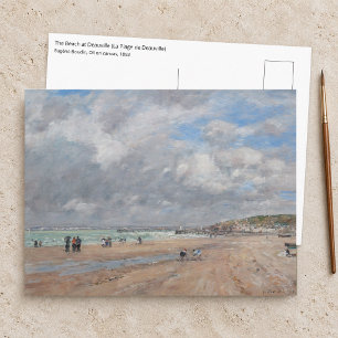 Eugene Boudin - Het strand van Deauville Briefkaart