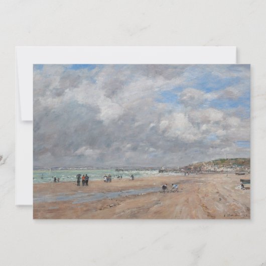 Eugene Boudin - Het strand van Deauville Kaart (Voorkant)