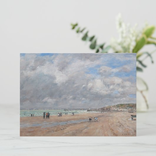 Eugene Boudin - Het strand van Deauville Kaart (Staand voorkant)