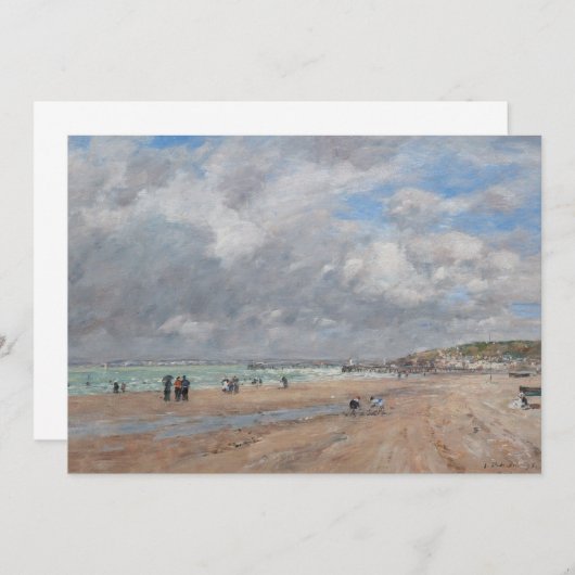 Eugene Boudin - Het strand van Deauville Kaart (Voorkant / Achterkant)