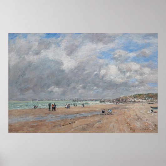Eugene Boudin - Het strand van Deauville Poster (Voorkant)