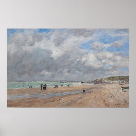 Eugene Boudin - Het strand van Deauville Poster (Voorkant)