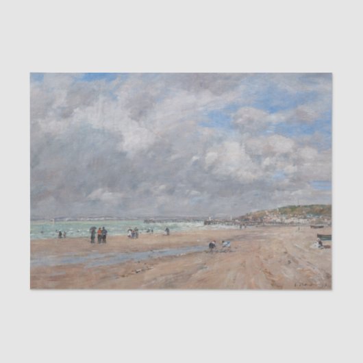 Eugene Boudin - Het strand van Deauville Tissuepapier (Voorkant)