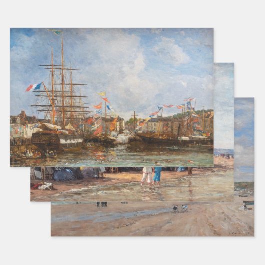 Eugene Boudin - Masterpieces Selectie Inpakpapier Vel (Set)