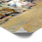 Eugène Boudin op het strand Poster (Hoek)