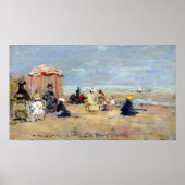 Eugène Boudin op het strand Poster (Voorkant)
