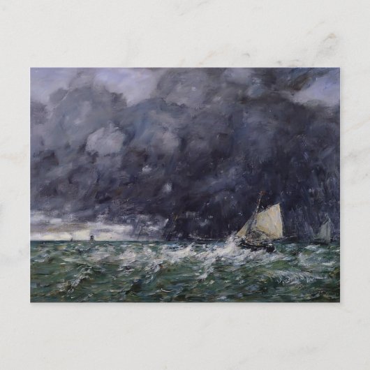 Eugene Boudin-Rough Zeeen Briefkaart (Voorkant)