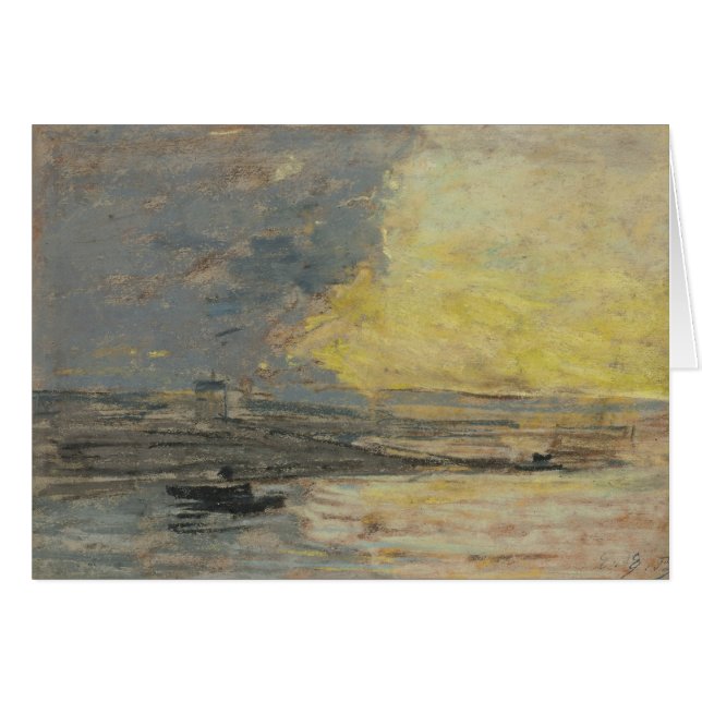 Eugene Boudin - Seaside, haven van Honfleur (Voorkant Horizontaal)