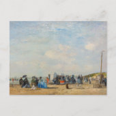 Eugene Boudin - Verzamelen op het strand Briefkaart (Voorkant)
