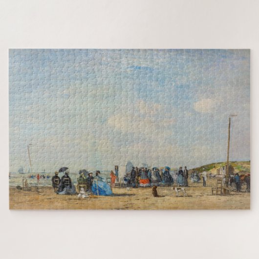 Eugene Boudin - Verzamelen op het strand Legpuzzel (Horizontaal)
