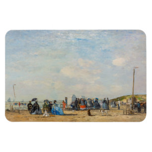 Eugene Boudin - Verzamelen op het strand Magneet