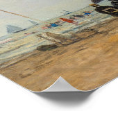 Eugene Boudin - Verzamelen op het strand Poster (Hoek)