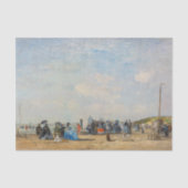 Eugene Boudin - Verzamelen op het strand Tissuepapier (Voorkant)