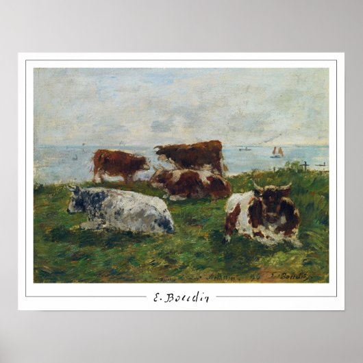 Eugène Boudin Zedign Kunstposter #174-2 Poster (Voorkant)