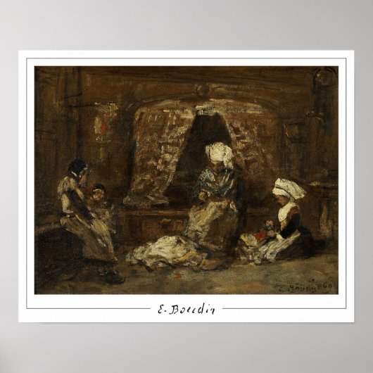 Eugène Boudin Zedign Kunstposter #19-2 Poster (Voorkant)