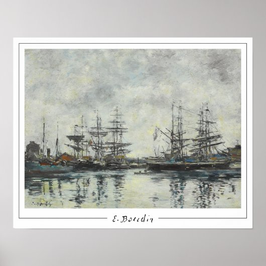 Eugène Boudin Zedign Kunstposter #217-2 Poster (Voorkant)