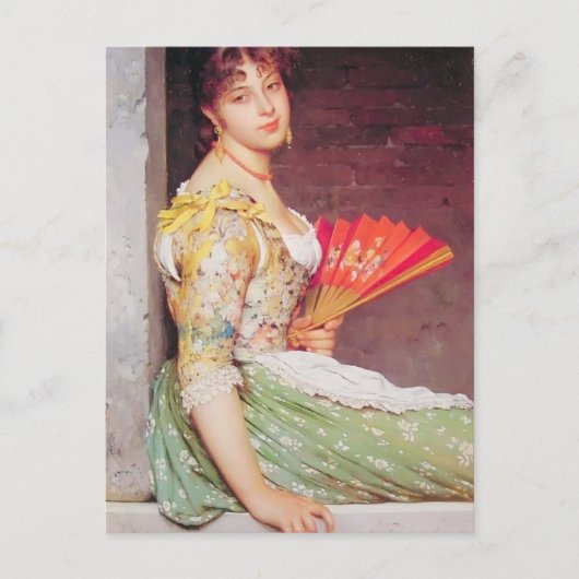 Eugene de Blaas- Daydreaming Briefkaart (Voorkant)