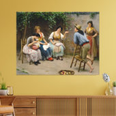 Eugene de Blaas: Het hofmaken - 16K Fine Art Rust Canvas Afdruk (Insitu (Woonkamer))
