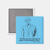 Eugene Debs citeert Magnet (Voorkant / Achterkant)